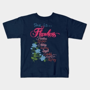 She is flawless (pink) Kids T-Shirt